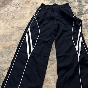 SHEIN Black Track Pants with White Stripe Detail